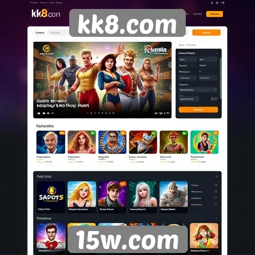 Interface do usuário do kk8.com é intuitiva e moderna